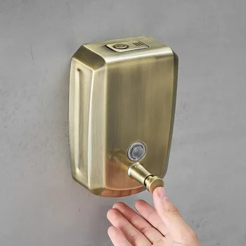 Najnoviji 304 SUS Nehrđajućeg čelika Antička Brončana Zid 1000 ml Kuhinja Kupaonica spremnik za deterdžent, šampon za ruke i sapuna crna mat