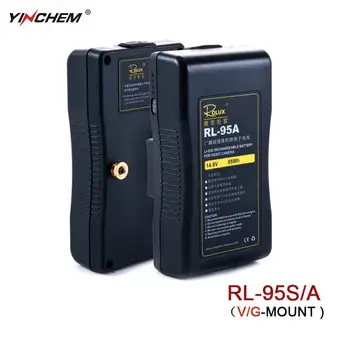 YinChem ROLUX RL-95S/A Baterija za kamere Kapacitetom od 95 Wh, Punjač za Putovanja, V/Ionska sa Zlatnim Nosač za Kameru, Monitor DSLR, Studijsku Rasvjetu