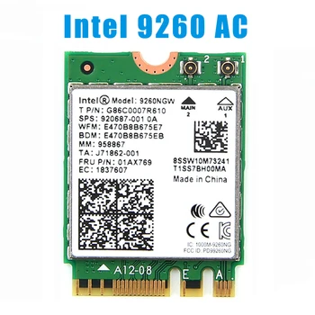 Bežični za Intel 9260 WiFi 5 karata Bluetooth 5,0 M. 2 9260NGW 2030 Mbps, 802.11 AC dual-band 2,4 G 5G Windows 10 11 Za prijenosna RAČUNALA