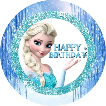 Disney Elsa Ana Princeza Cijele Krug Smrznuto djevojke Rođendan Pozadine Pahulje Snijeg Led Фотофоны Letvica sjedalo