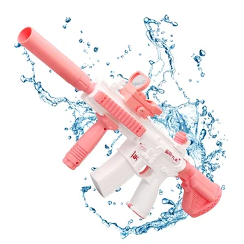 Električni vodeni pištolj serije Burst M416 s potpuno automatskim pokretanjem, igračka za ljetne plaže i bazena, igračka za igru djece na otvorenom, vodeni pištolj-igračku