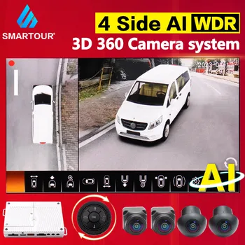 Smartour 4K Ultra AHD 1080P 360 ° WDR 3D Surround pregled iz ptičje perspektive AI Inteligentno prepoznavanje objekata Podsjetnik 360 auto skladište