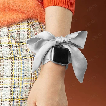 Correa za Apple watch 7 remen 41 mm 45 mm za žene i djevojčice remen-šal za iwatch se apple watch 6 5 4 40 mm 44 mm 3 38 mm 42 mm narukvica