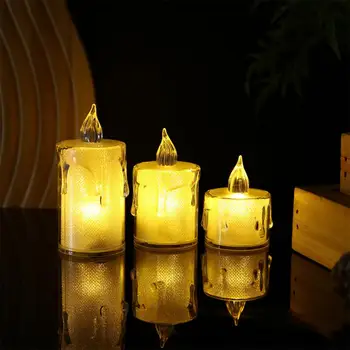 Prijenosni noćno svjetlo Lijepa genetika krupan svijeća Zgodan ukras Praktičan led elektronika Modni čaj vosak Suza