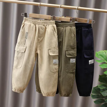 Svakodnevne hlače za dječake, proljeće nova korejska verzija dječjeg odijela, Baby pamučne elastične hlače od 3 do 10 godina