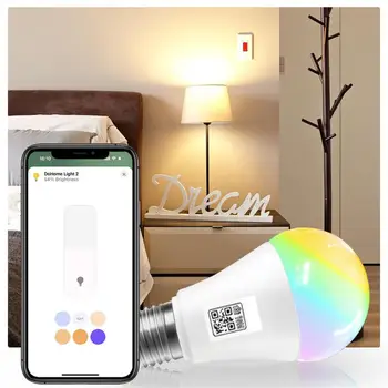 Potvrđeni Homekit led pametna lampica za Wi-Fi Siri Voice Control APP RGB noćno svjetlo za kućnog seta aplikacija Alexa Home