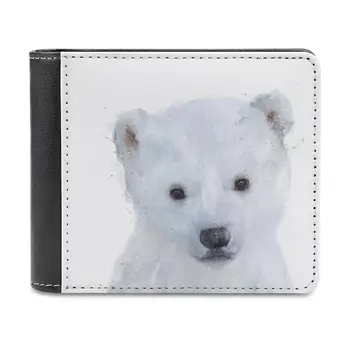 Kožni novčanik Malog polarnog medvjeda Muški novčanik Stezaljke za novac Medvjedić Priroda Polarne Arktika Divlje životinje Životinje Životinje