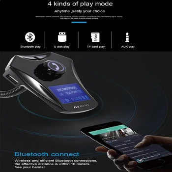 LCD zaslon Bluetooth FM odašiljač Komplet za Automobil bez uporabe ruku AUX Komplet Slušalica Glazbeni Prijamnik za telefoniranje bez korištenja ruku Player USB Auto Punjač Bez ruku