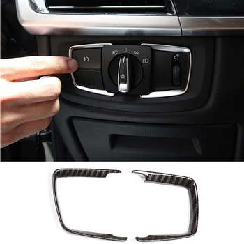 Ukrasne нашивка prekidača za svjetla, set od 2 predmeta za BMW serije Carbon Fiber Patterb Srebrno-crni, 3 boje na izbor, auto oprema
