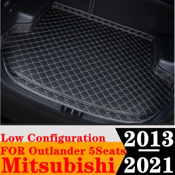 Tepih u prtljažniku automobila Sinjayer Vodootporan tepihe za auto-dijelova u prtljažniku s visokim bočnim teretnim ploče za Mitsubishi Outlander 5 mjesta 2013-21