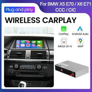 Ažuriranje OEM-zaslon Bežični + Ožičeni CarPlay AI Box Za BMW X5 E70/X6 E71 2007-2013, Sa Android Auto Mirror Link Svirati