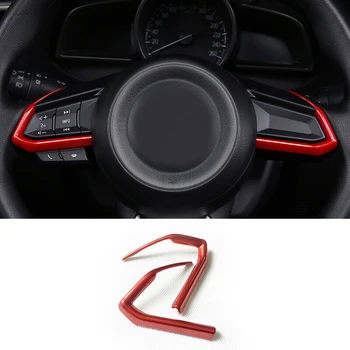 Auto-Detektor Stick Volan Unutarnji Komplet Završni Okvir Svjetala za ABS mat crveni za Mazda CX-3 2018 2019 / CX-5 2017 2018 2019 2020