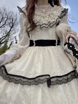 Kawaii Lolita Jsk Dres Ženske Victorian Berba Elegantne haljine princeze na бретелях, Meke kostime za косплея za djevojčice, slatki Čaj za stranke