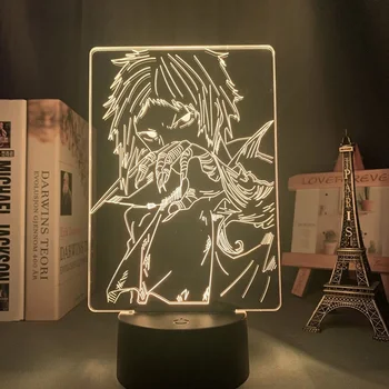 БУНГО ZALUTAO PAS Рюносуке Акутагава 3d led žarulja za spavaće sobe mangan noćna svjetla anime lik avatar soba dekor slatka poklon