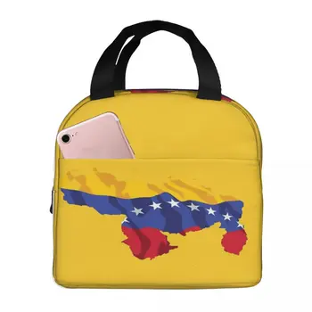 Topla torbe za ланча pod zastavom Venezuele, Vodootporna torba za piknik, термоохладитель, Ručak-boks, torba za ланча za žene, posao, djecu, škole