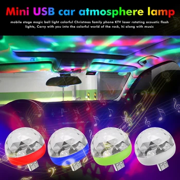 USB mini Light DJ RGB Mini Šareni Glazbeni Zvuk Svjetlo USB Apple Android Phone Disco Light Obiteljska Zabava Bal Atmosfera Lampa