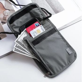 Vodootporne RFID-najlon torba za pohranu putne isprave, osobne iskaznice, držača kartice, torbe za putovnice, нагрудного džep, torbicu za gotovinu dokumente, torbe za telefon, torbe