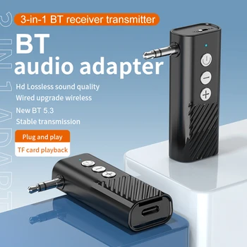 3,5 mm Аудиоадаптер Bluetooth 5,3 AUX Bežični prijemnik стереопередатчика zvuka Plug and play za auto audio Slušalice za telefoniranje bez korištenja ruku