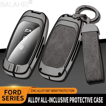 Automobil Iz Цинкового Legure s 3 Pomoću Smart Key Case Cover Zaštitnik Fob Shell Za Ford Territory EV Keychain bez ključa Remote Auto Accessories