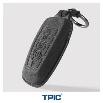 TPIC Alcantara Presvlake za daljinski ključ vozila Torbica za Ford Mustang 2015 ~ 2020 Zaštitnik Držač Ljuske Privjesak Pribor bez ključa