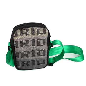Mini torba u stilu JDM, mala torba preko ramena, tkanina za automobilizam, platno, pojas za pojas s vezom logo