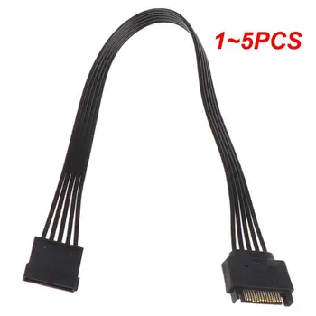 1 ~ 5PCS Produžni kabel za napajanje SATA 15Pin od muškaraca i žena Kabel za napajanje HDD SSD Kabel za napajanje SATA za PC 18AWG Луженый žica od čistog bakra