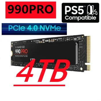 Originalni Novi SSD 990 Pro 4 TB, 2 TB NVMe PCIe 4.0 Up 7450 MB/s. M. 2 2280 Ssd za Prijenosno Igre za pc PlayStation5