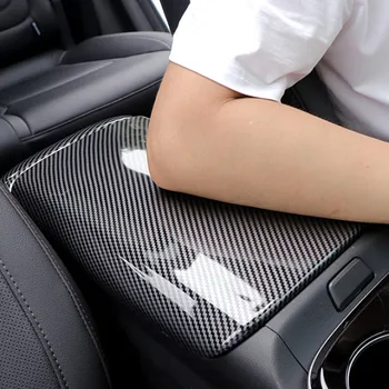 Zaštitni poklopac kutije naslon za ruku konzole s uzorkom od karbonskih vlakana za Hyundai Tucson NX4 2021-22, Dekorativna naljepnica za preljev, auto Oprema
