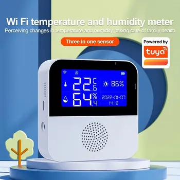 Tuya WiFi Senzor temperature, vlažnosti LCD Smart Life Daljinski monitor Sobni termometar hygrometer Podrška Alexa
